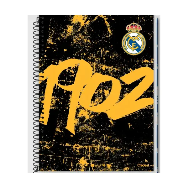 Miniatura: CADERNO ESP CAPA DURA 80 FLS 1X1 REAL MADRID - 26641