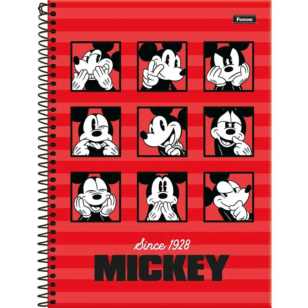 Miniatura: 204 CADERNO ESP CAPA DURA 80 FLS 1X1 MICKEY STAR SCHOOL
