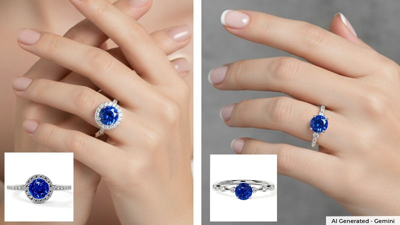 Two sapphire ring