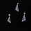 Thumbnail: Green stones Triangle Earring and pendant set