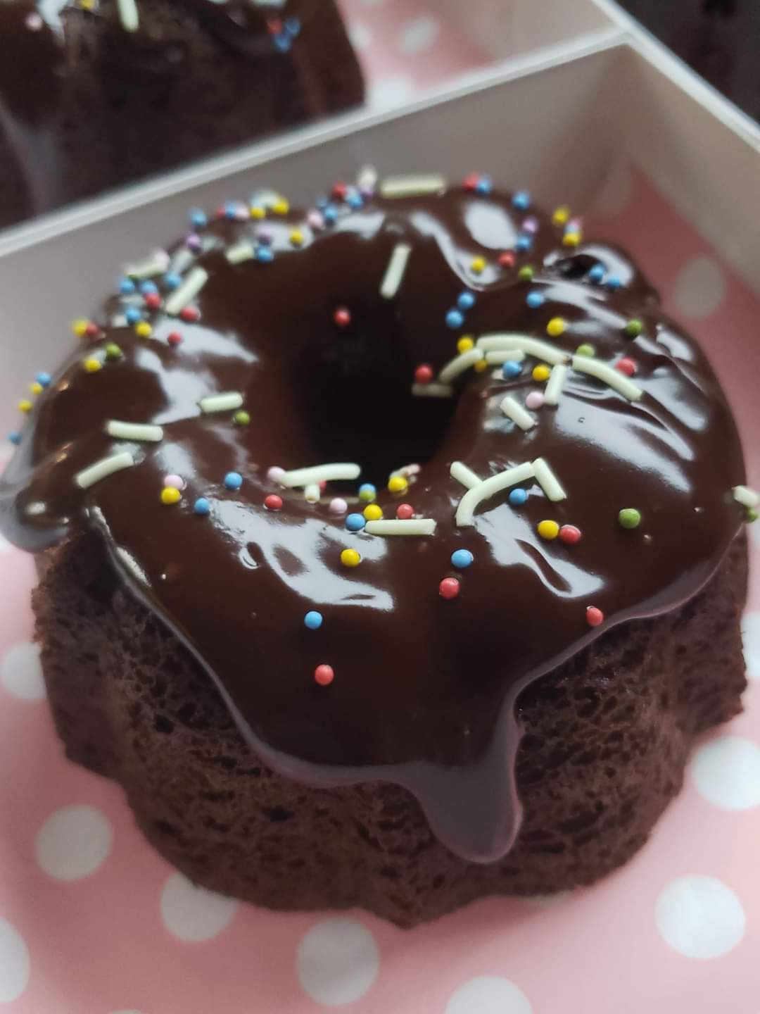Mini Chocolate Bundts with Ganache and Dye-Free Sprinkles (4)