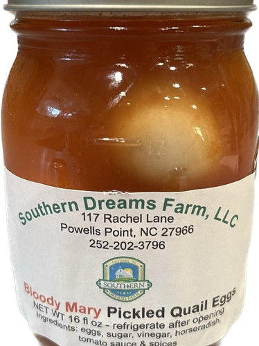Pickled Quail Eggs - Bloody Mary | Southern Dreams Farm
