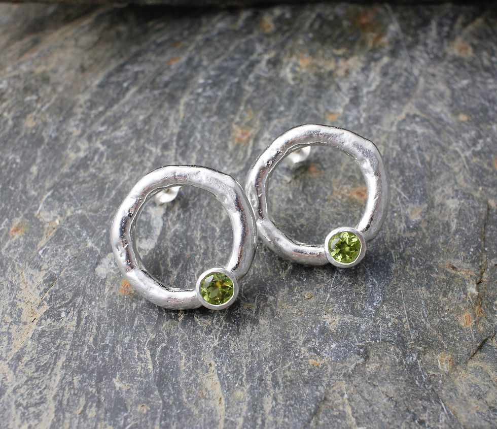 Thumbnail: Halo Studs, Choice Of Gemstones