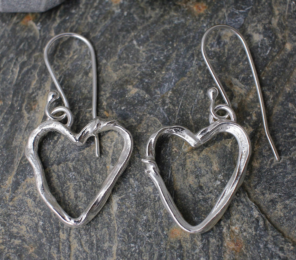 Thumbnail: Silver Heart Earrings