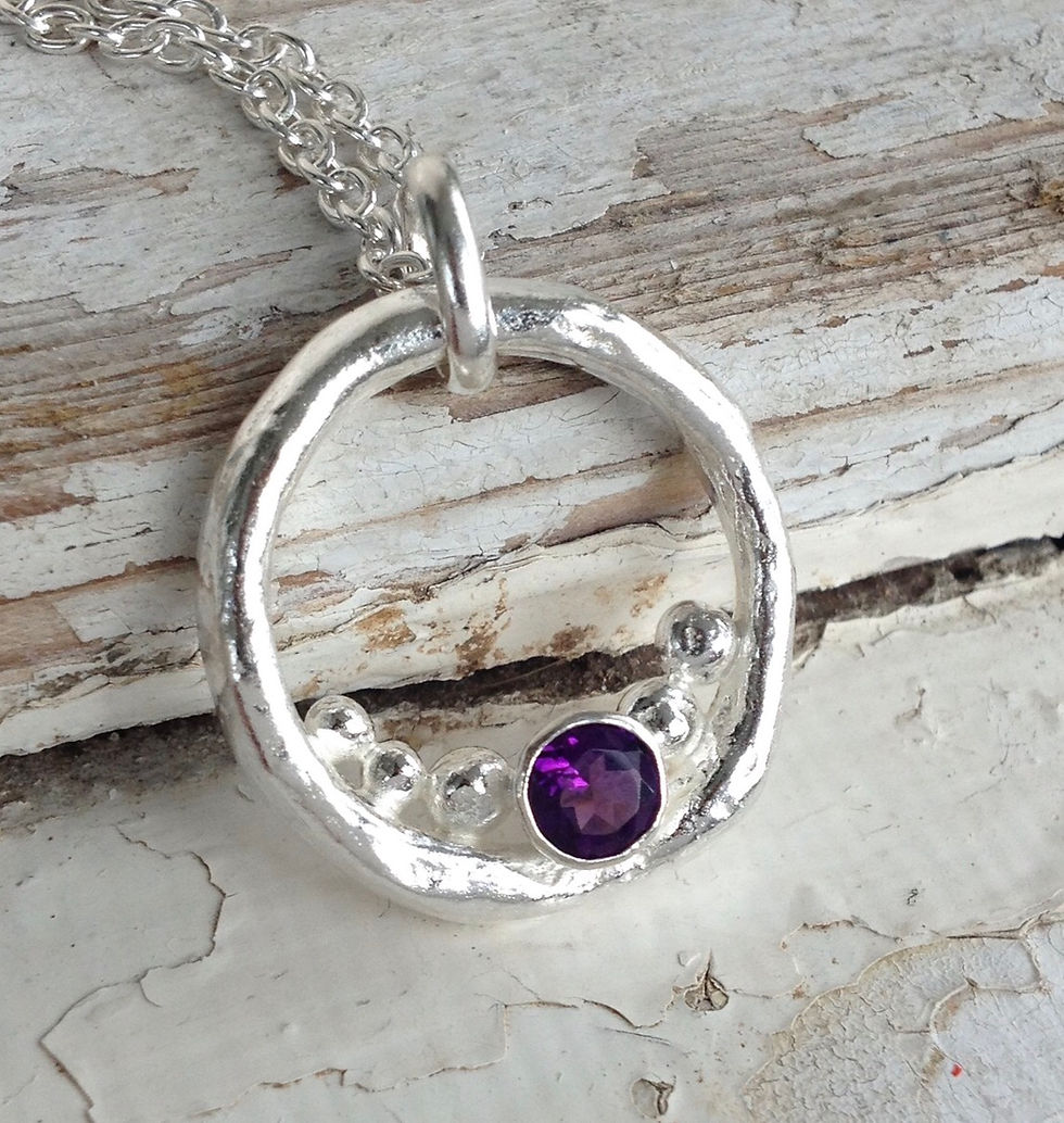 Thumbnail: Sterling silver amethyst pendant