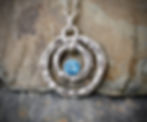 Ripple Pendant With Swiss Blue Topaz