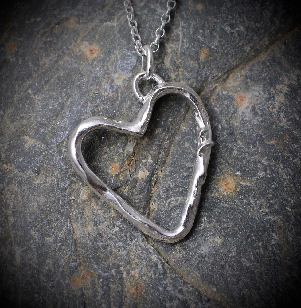 Thumbnail: Organic Silver Heart Pendant