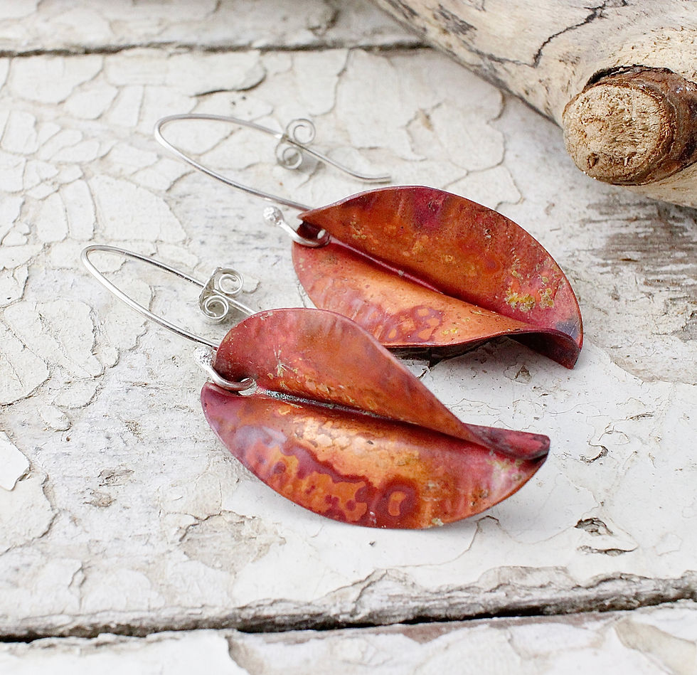 Thumbnail: Copper Leaf Earrings