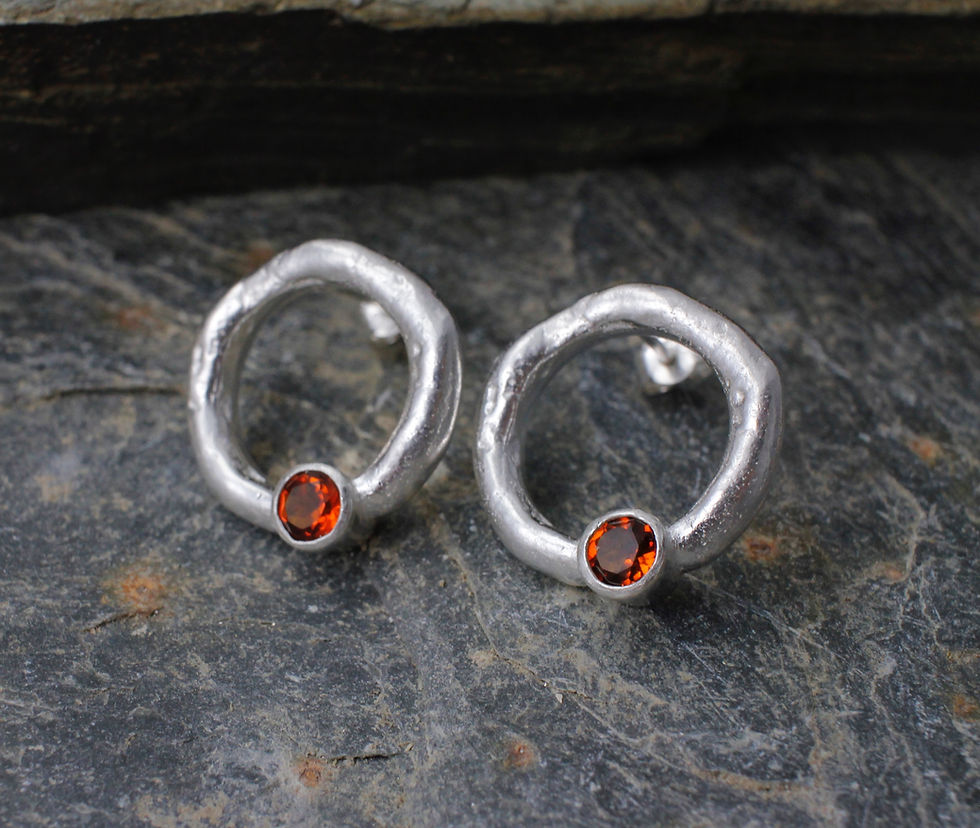 Thumbnail: Halo Studs, Choice Of Gemstones