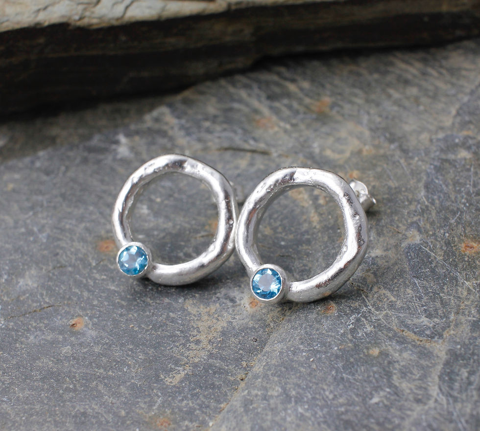 Thumbnail: Halo Studs, Choice Of Gemstones