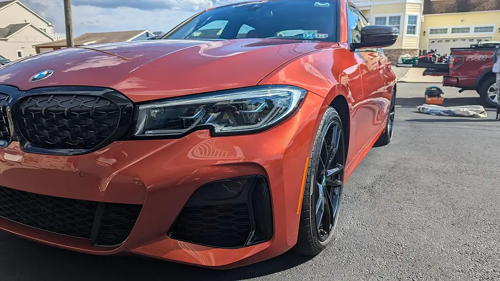 Orange bmw ceramic coated and paint corrected by DrGloss Detailing