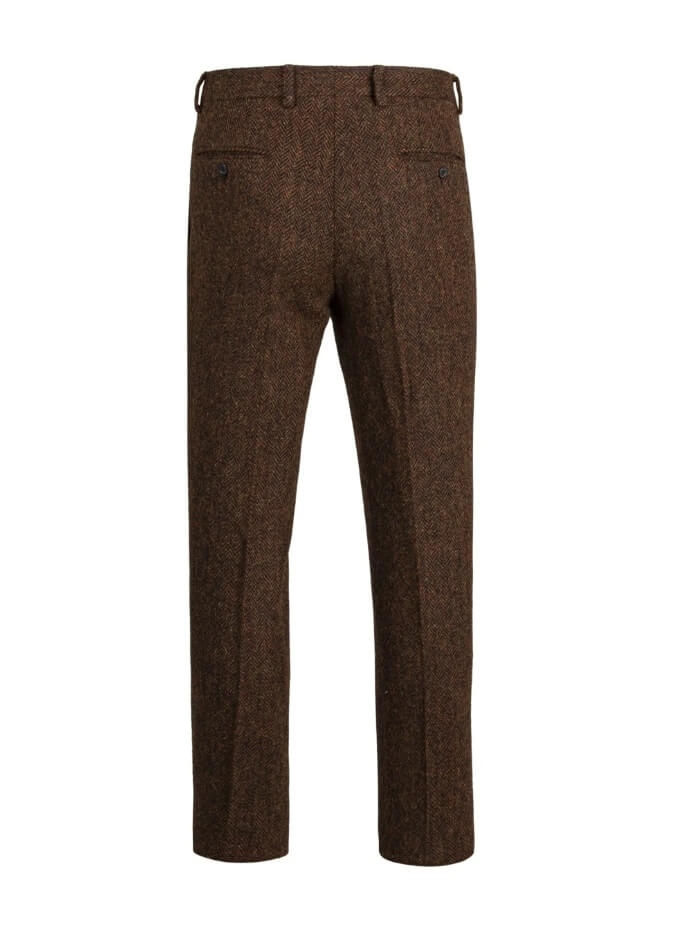 Thumbnail: Harris Tweed Edward Trousers - Brown