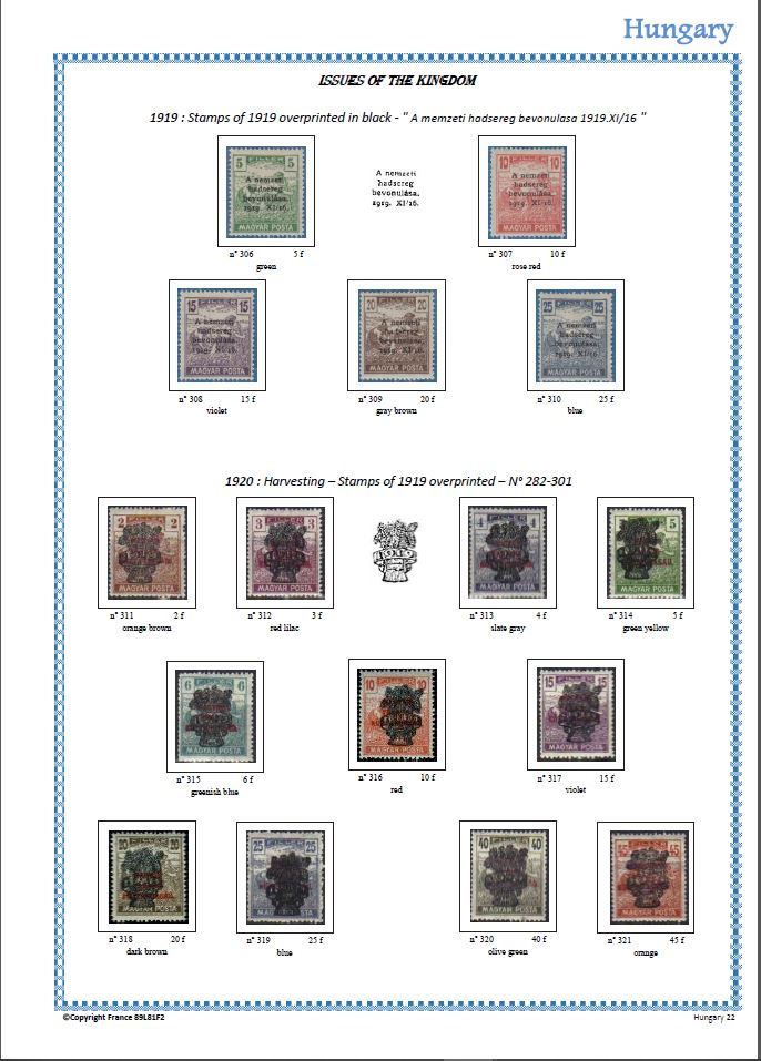 Miniature : Hungary  | 1871 - 1969 | Postage Stamps |