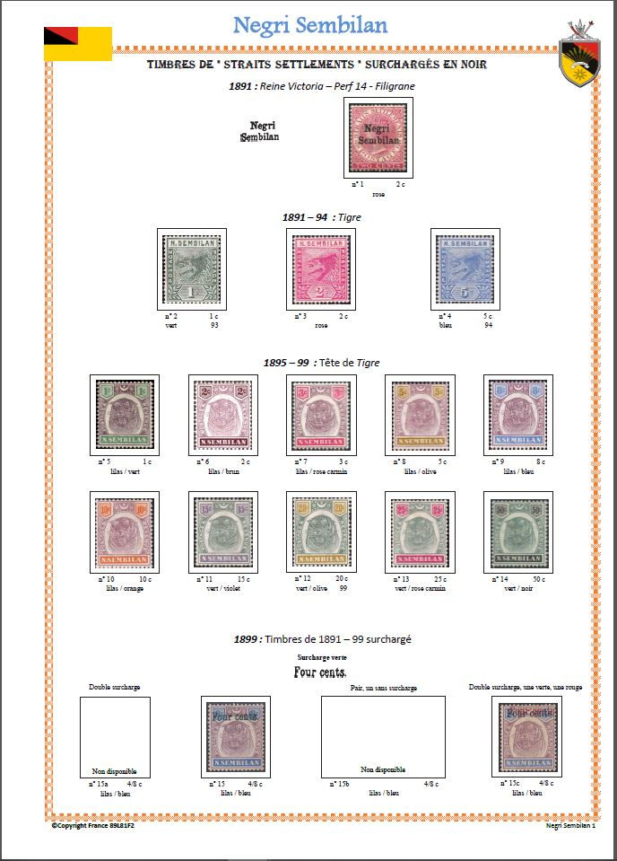 Miniature : Etats Malais Fédérés Partie I | 1878-1963 |