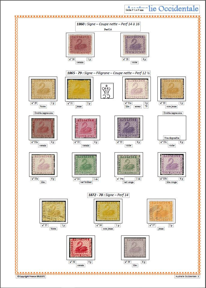 Miniature : Australie Occidentale ( Etat de l'Australie) | 1854 - 1912 |