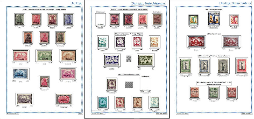Miniature : Dantzig- Ville libre de | 1920-1939 | Timbres Poste - Poste Aérienne