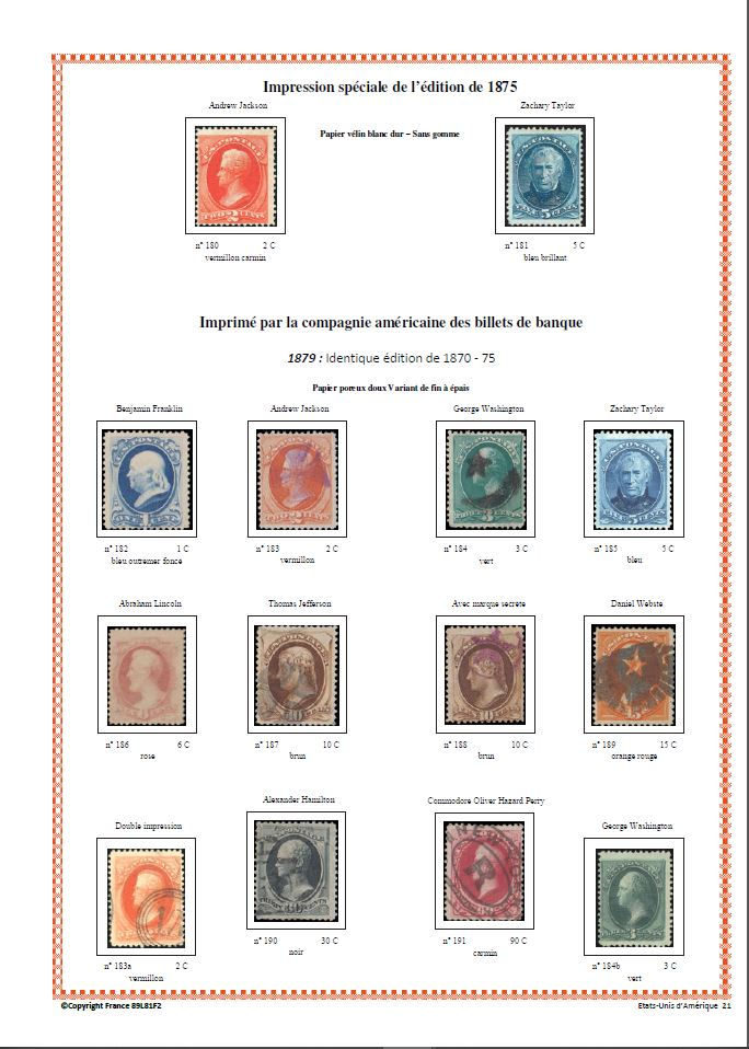Miniature : USA | 1847-1946 | Timbres Poste | Français A4