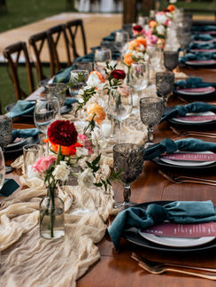  Wedding table details and floral arrangements at Nahui in Punta Mita
