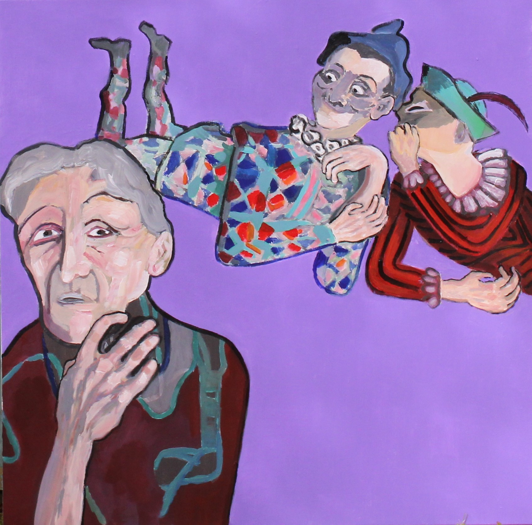 “Figure with Two Comedy Actors” (2025)