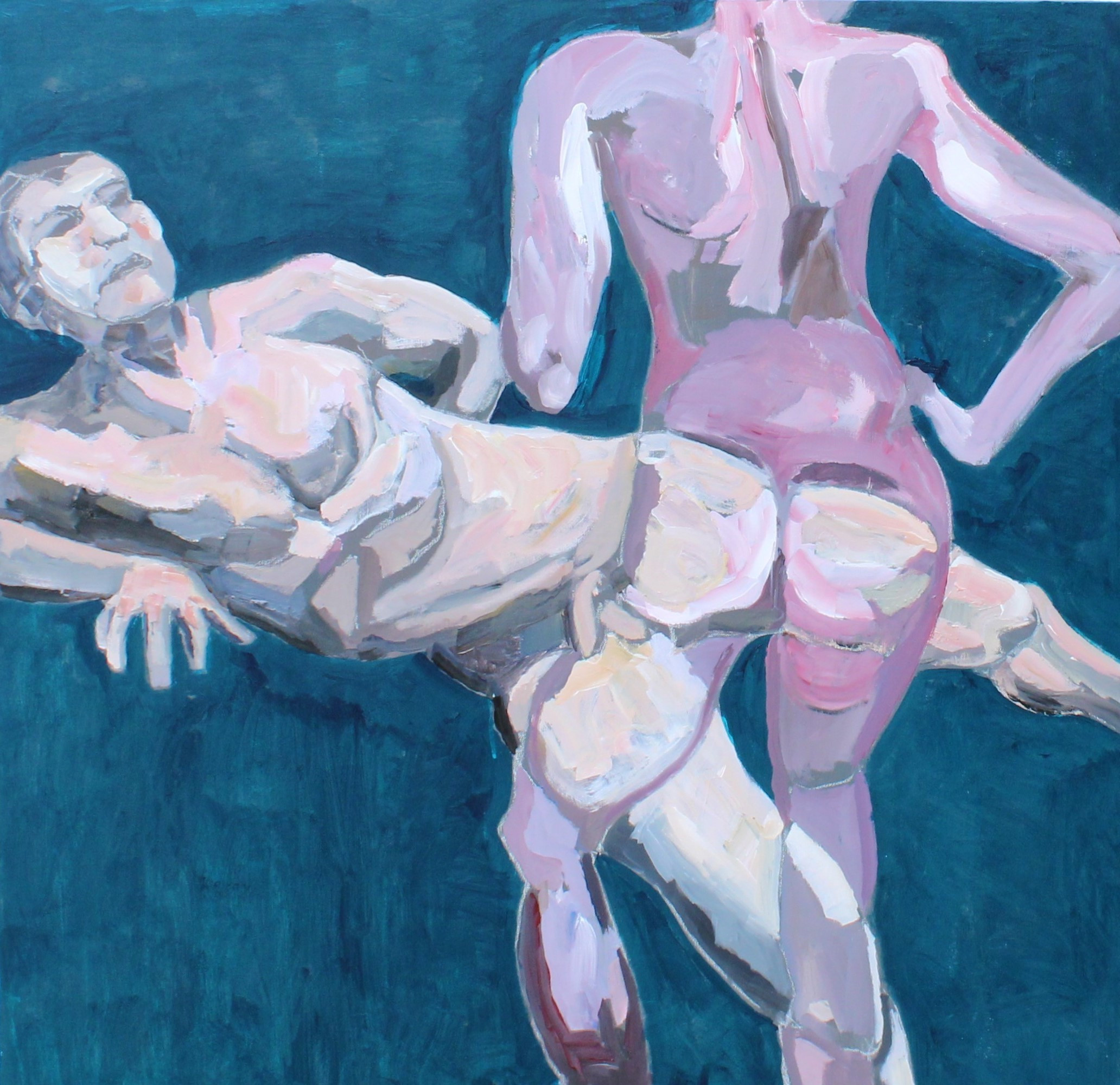 'Two Figures' (2024) 39" x 39"