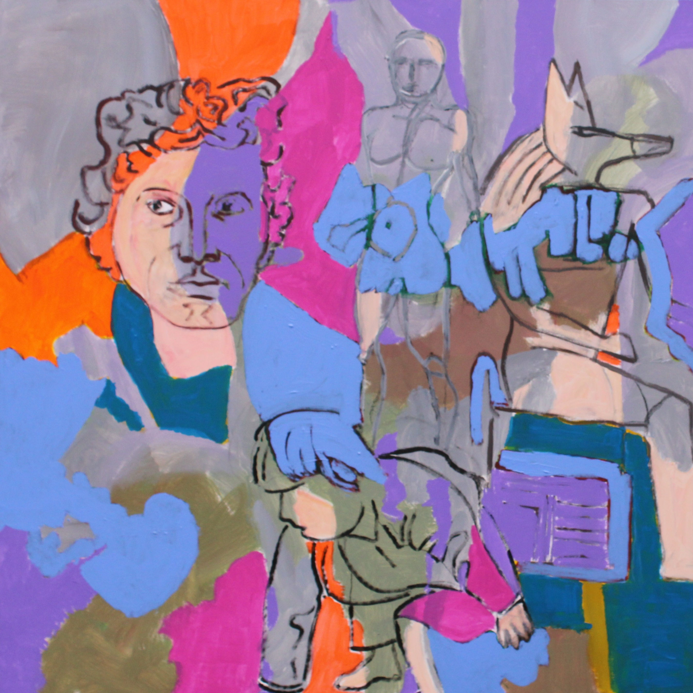 'Four Figures and Statue' (2026)