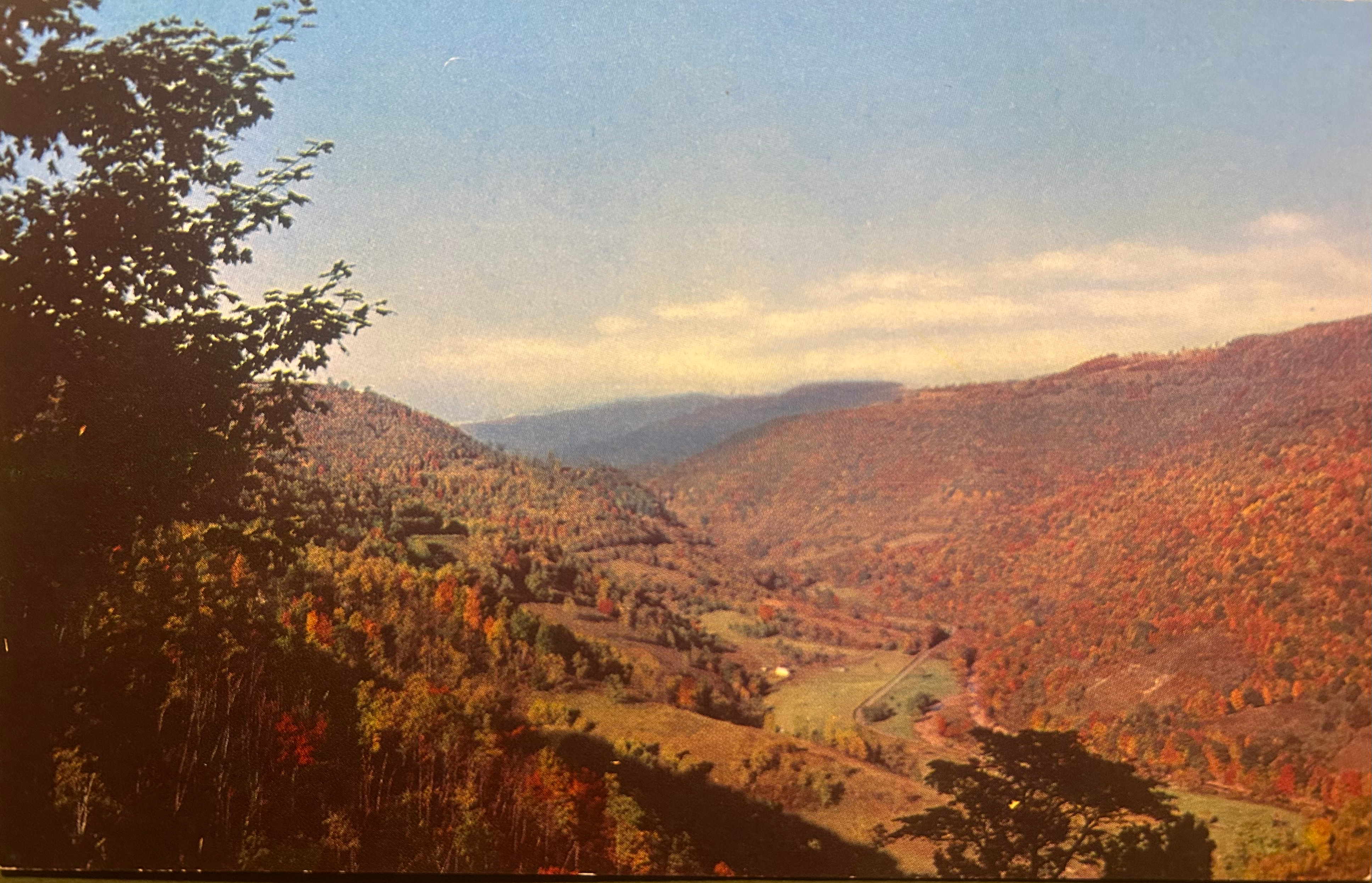 Vintage A Typical Autumn Scene in Beautiful West Virginia 