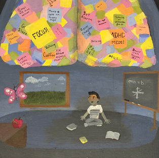 This whole scene is depicted as what's going on inside the main character's head.