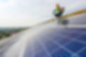 Solar panels reflecting light