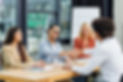 Job interview: Candidate shaking hands with interviewers
