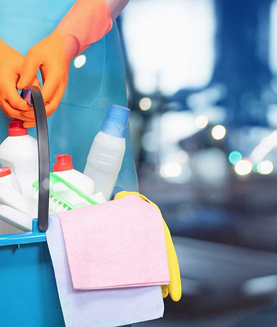 A cleaner and their equipment