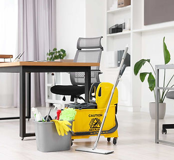 cleaning a home office
