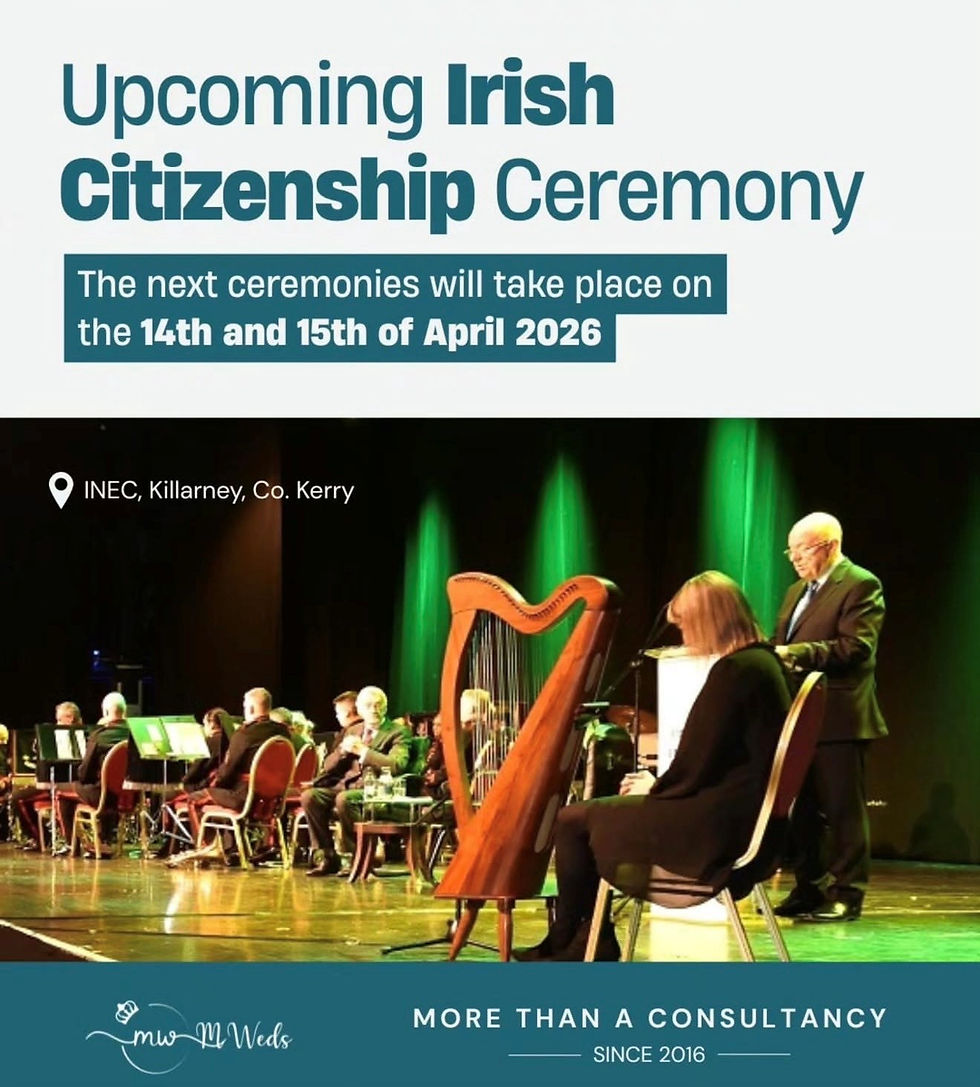 Irish Citizenship Ceremony – The INEC Killarney, 19 minutes from Kenmare