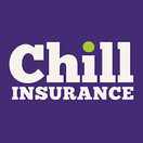 Chill Insurance logo on purple background, featuring the company's name.