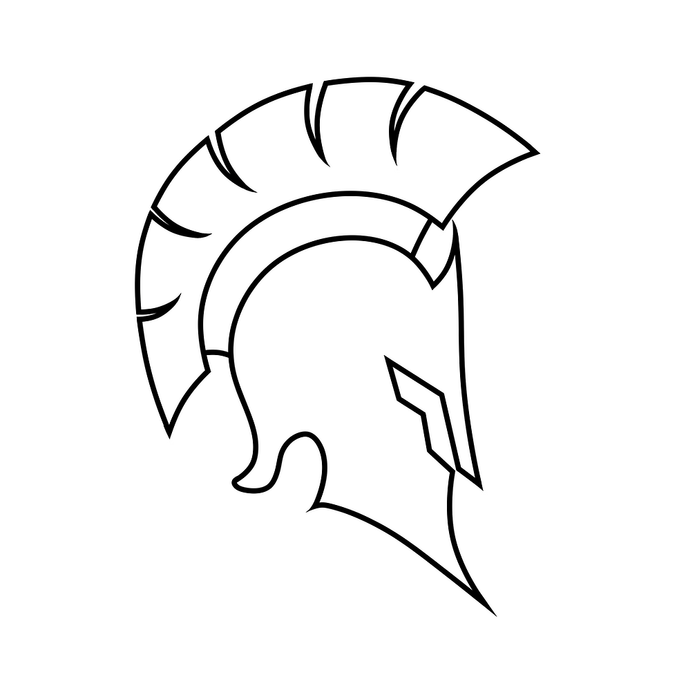 Spartan helmet Line Art