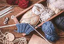 Knitting Supplies Scene
