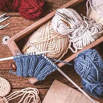 Knitting Supplies Scene