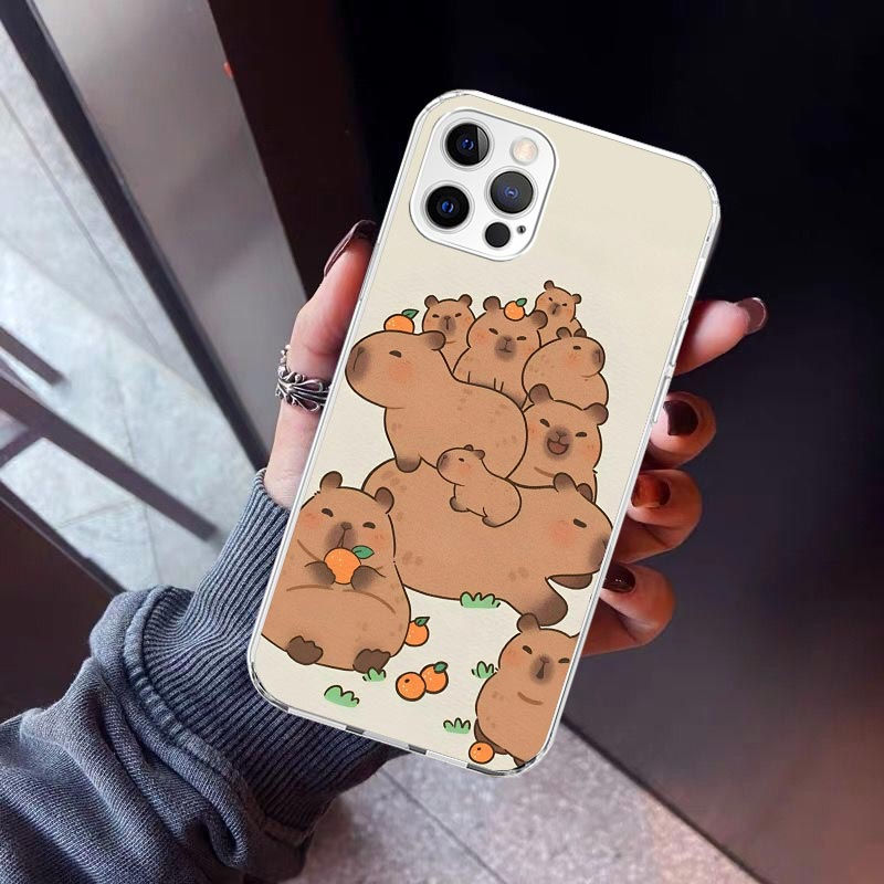 Miniatura: Funny Capybara Cartoon Animal Phone Case For iPhone 17 Air 11 13 Mini 14 15 Plus