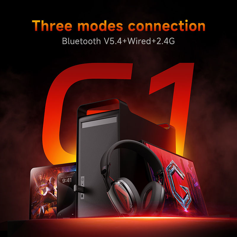 Miniatura: Picun G1 2.4GHz Gaming Wireless Headset 3D Surround Sound Spatial Audio ENC HD M