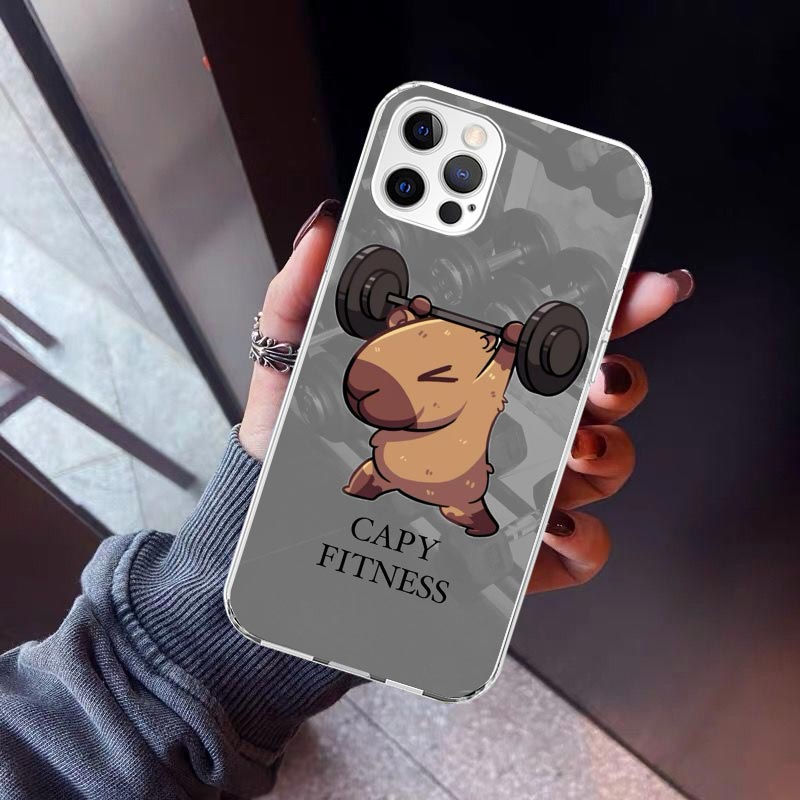 Miniatura: Funny Capybara Cartoon Animal Phone Case For iPhone 17 Air 11 13 Mini 14 15 Plus