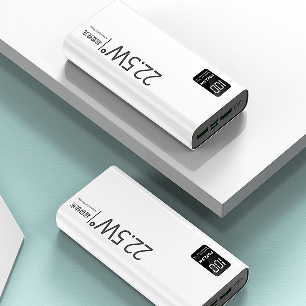 Miniatura: Power Bank 20000mAh Portátil Com Tela LCD, Carregamento Rápido E 2 Saídas USB