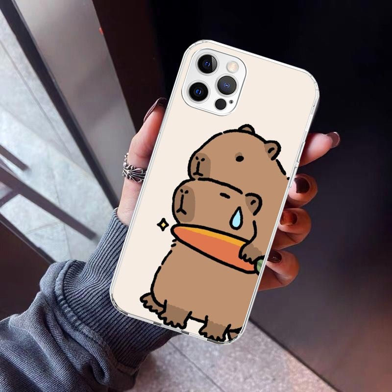 Miniatura: Funny Capybara Cartoon Animal Phone Case For iPhone 17 Air 11 13 Mini 14 15 Plus
