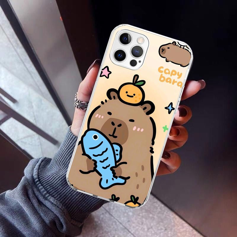 Miniatura: Funny Capybara Cartoon Animal Phone Case For iPhone 17 Air 11 13 Mini 14 15 Plus