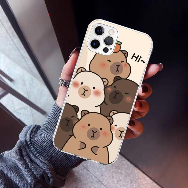Miniatura: Funny Capybara Cartoon Animal Phone Case For iPhone 17 Air 11 13 Mini 14 15 Plus