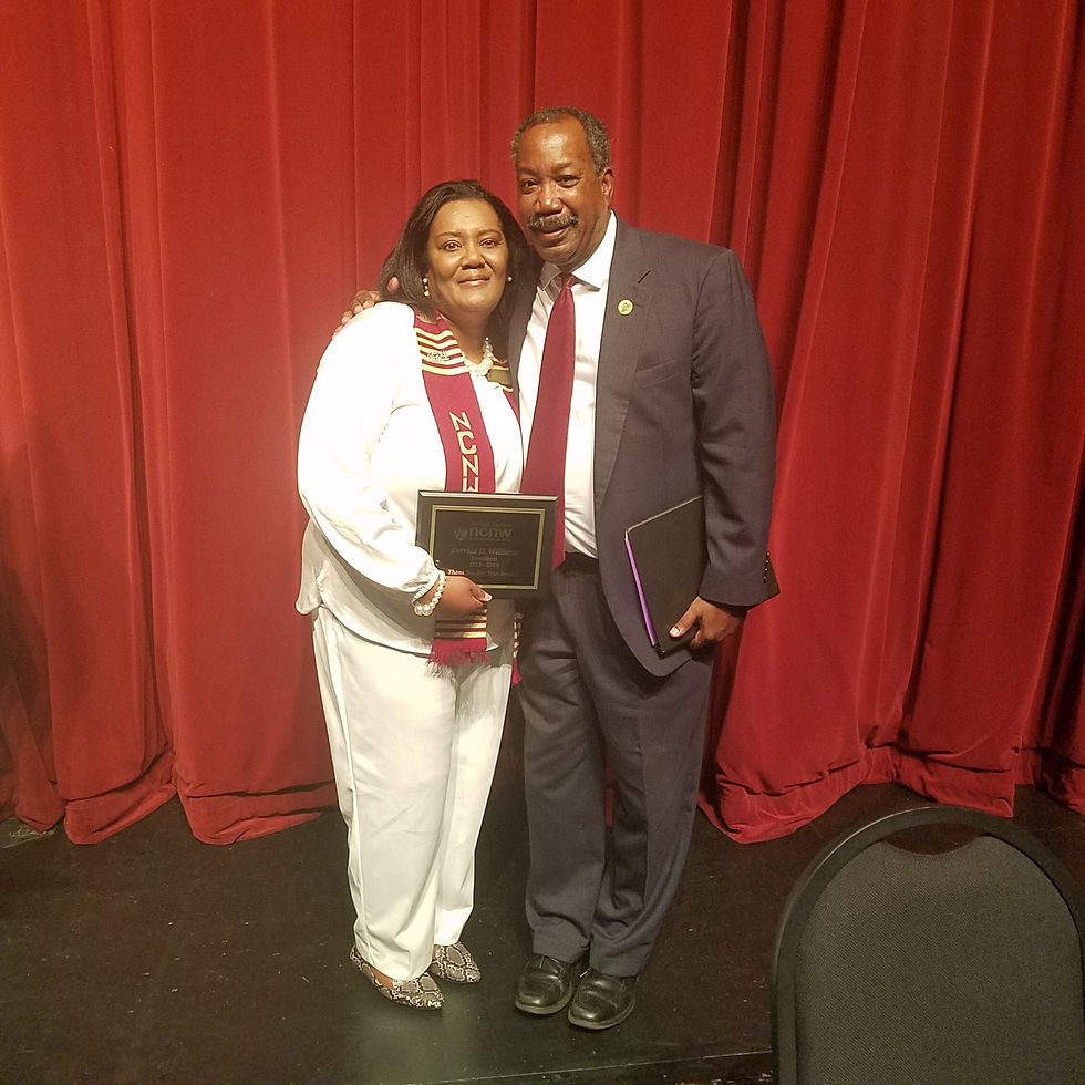 Derrica Williams and Commissioner Bradshaw