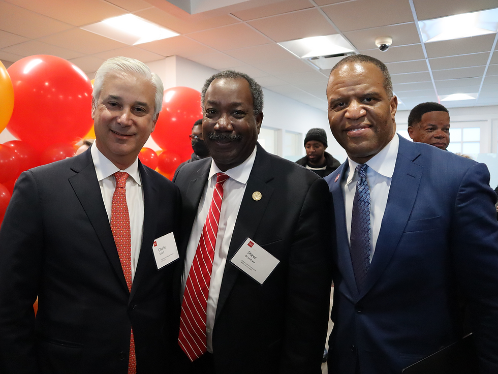 Charles Scharf, Commissioner Bradshaw, and John Hope Bryant