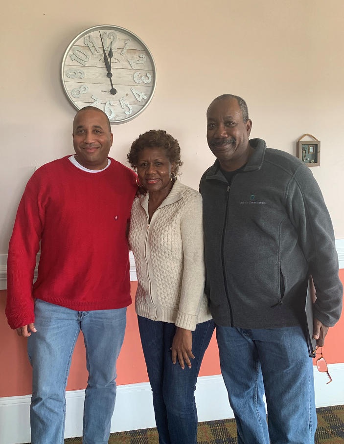 Carl Manson, Nicola Rutland, and Commissioner Steve Bradshaw