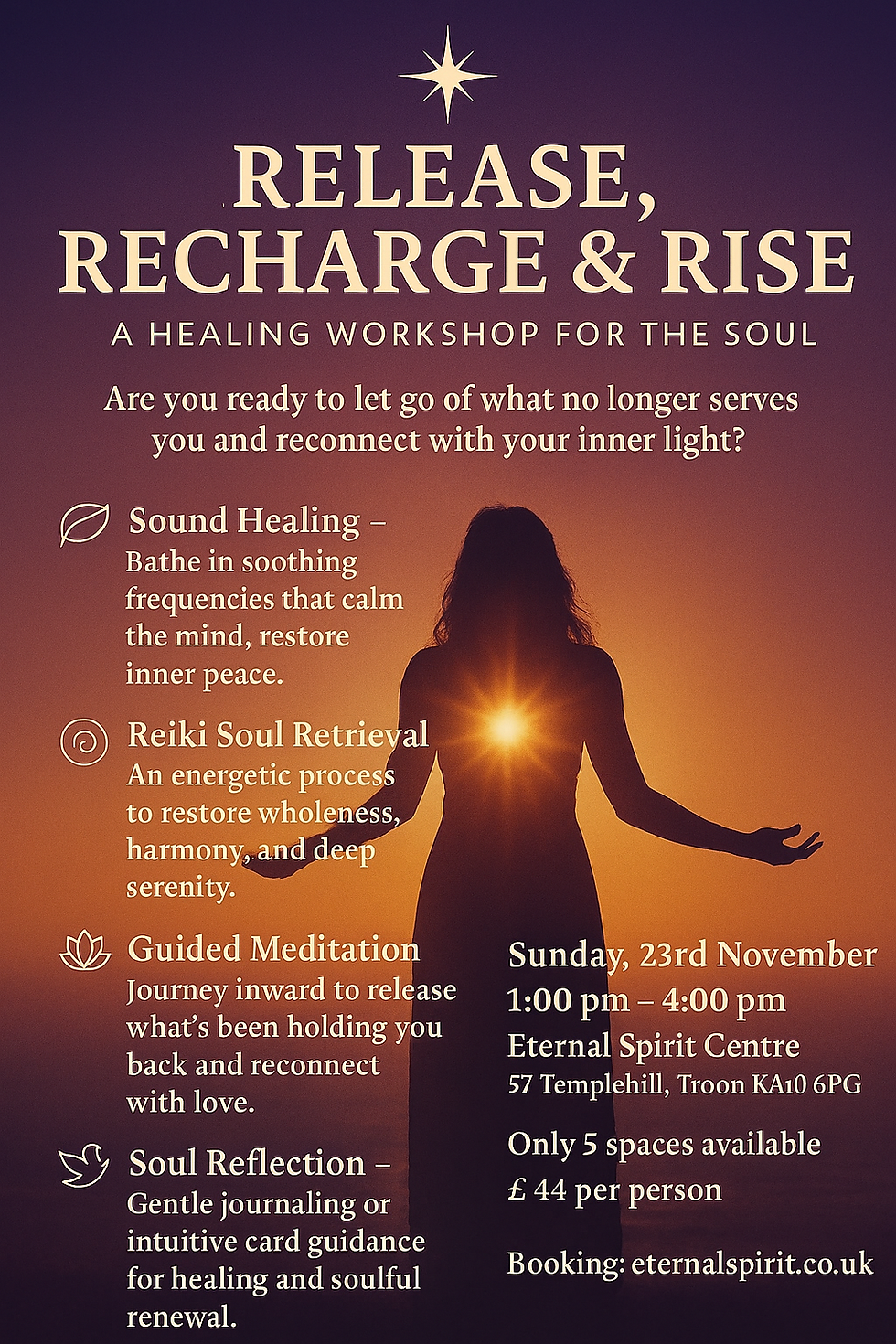 Release, Recharge and Rise workshop