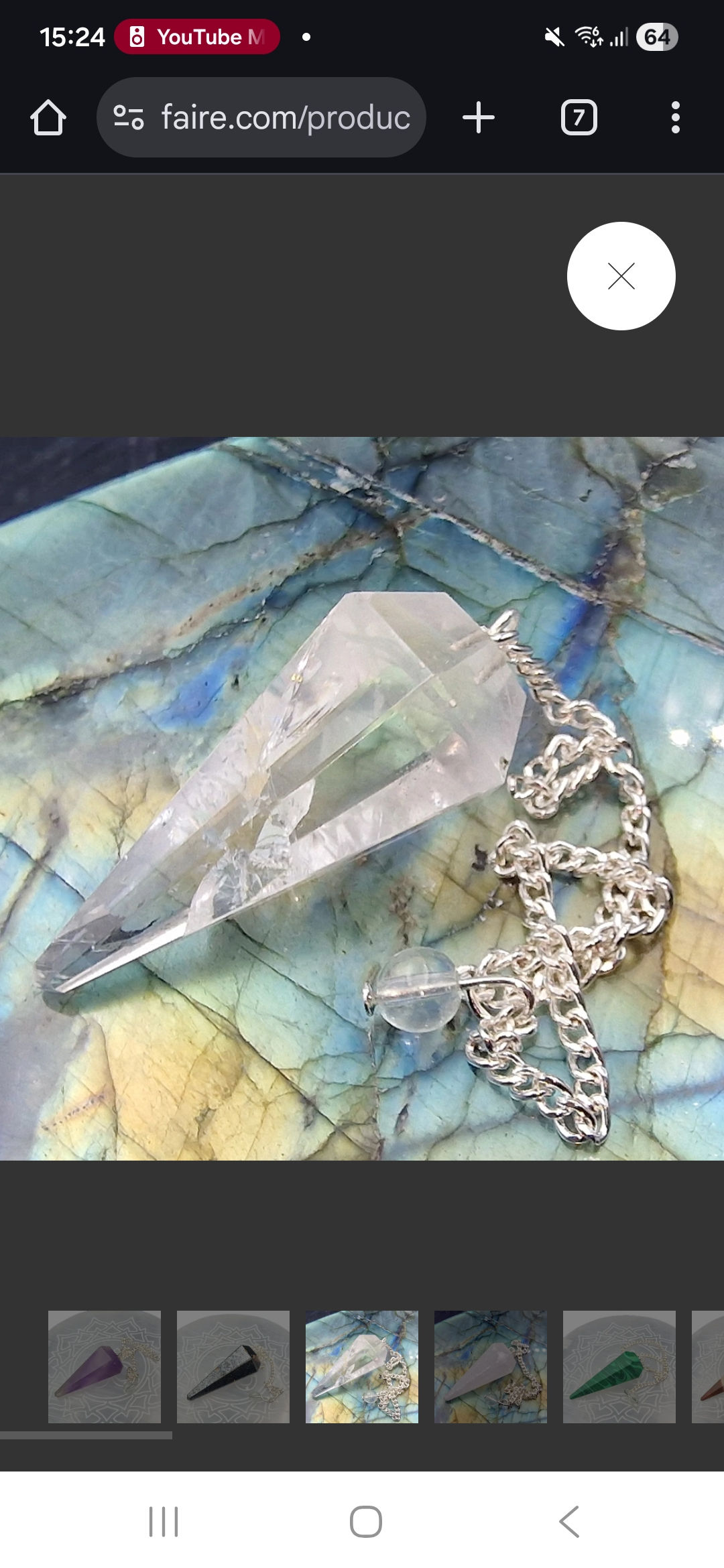 Quartz Crystal Pendulum 