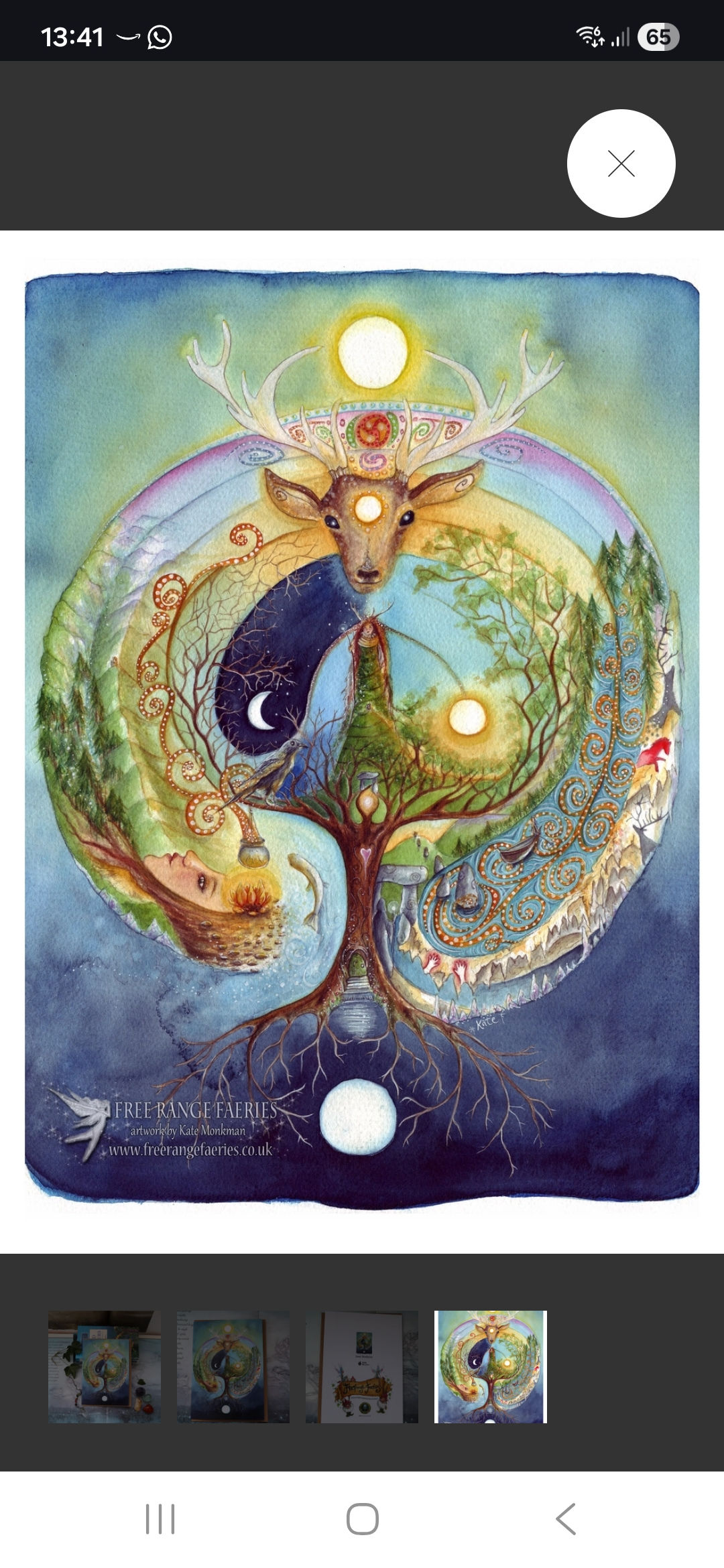 Deer Medicine Greetings Card