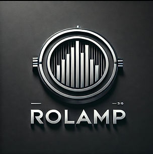 Stylish black and silver logo for ROLAMP LLC, a credit repair and business consulting company based in New Jersey